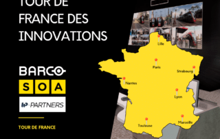 Tour de france de l'innovation SOA salles de controle BARCO IP PARTNERS